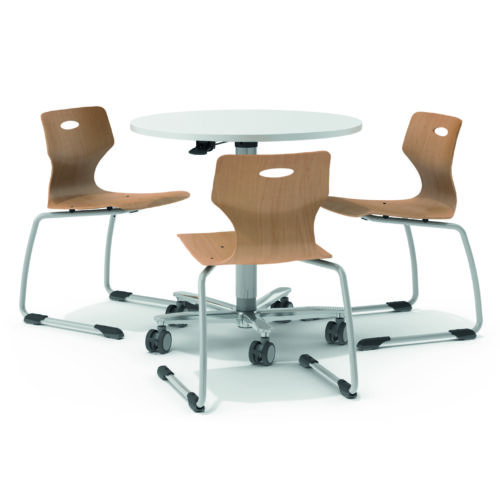 Sedia flex legno telaio slitta