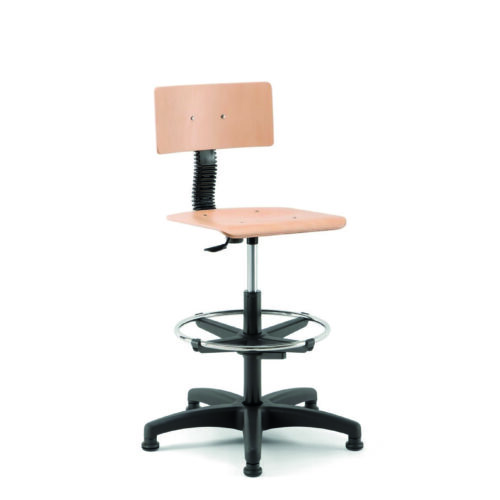 Sgabello regolabile alto con schienale