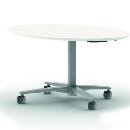 Tavolo docente ovale elevabile itinere