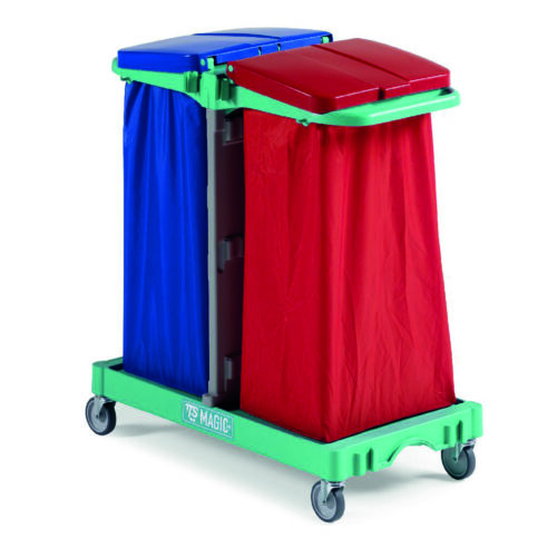 Carrello rifiuti doppio