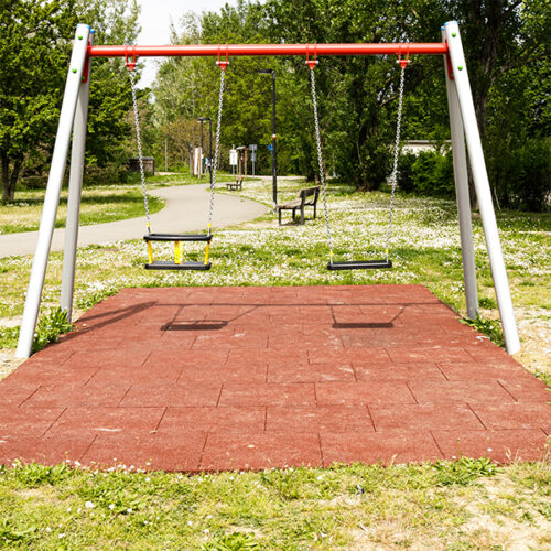 Altalena alluminio 1 sedile tavoletta e 1 sedile cestello