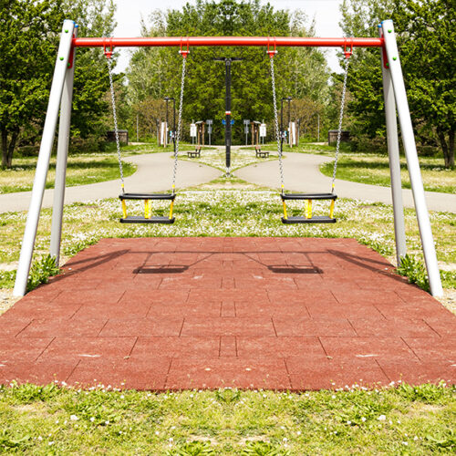 Altalena alluminio 2 sedili cestello