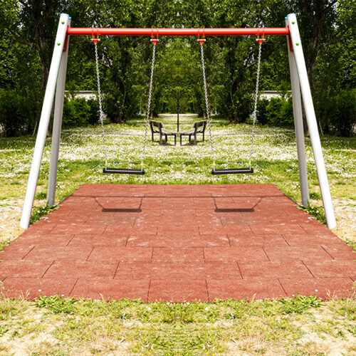 Altalena alluminio 2 sedili tavoletta