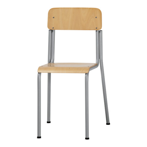 SEDIA METALLO/FAGGIO IMPILABILE