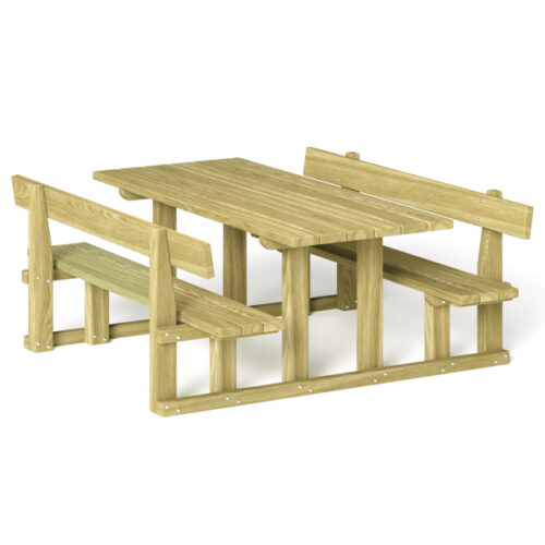 Tavolo pic-nic monoblocco con schienale